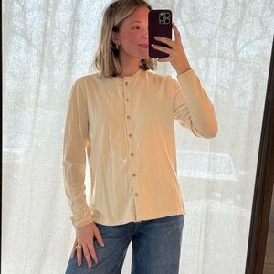 Cream button up shirt size xs